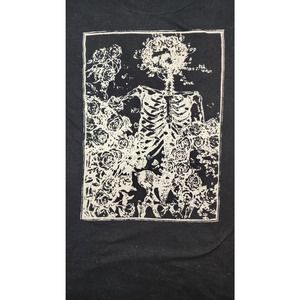 Grateful Dead Woodcut Bertha Short Sleeve Black Tshirt Large Jerry Bobby Phil
